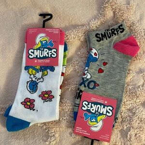 SET of Peyo Smurfette & Smurf Socks